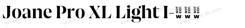 Joane Pro XL Light I字体转换 Joane Pro XL Light I字体转换